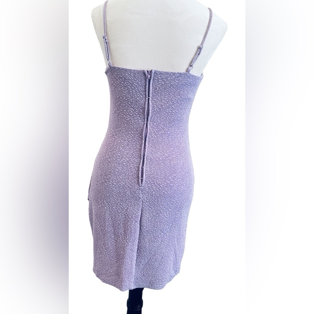 Crystal Doll Purple  Ruched Mini Dress - Picture 3 of 6
